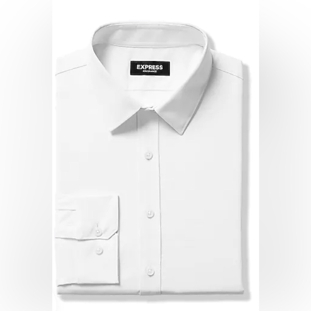 Express Extra Slim Solid Everyday Performance Dress Shirt M